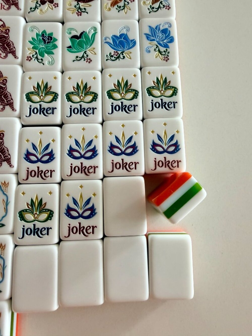 ORANGE AMERICAN MAHJONG TILE SET -UNBRANDED - Picture 10 of 16